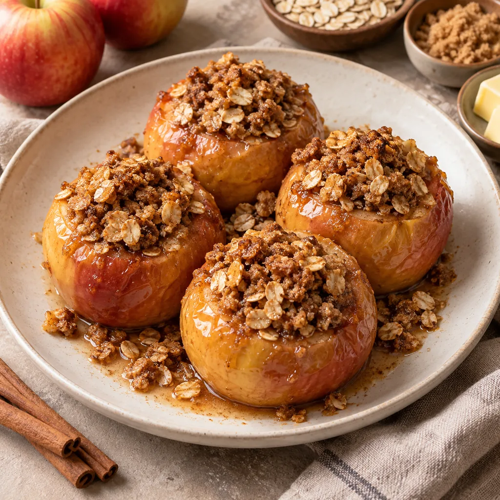AI-generated serving suggestion for Baked cinnamon apples