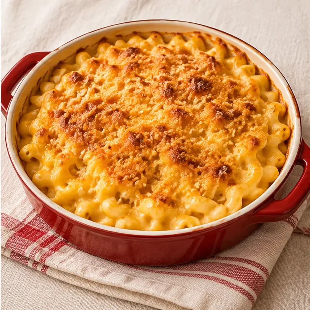 AI-generated serving suggestion for Baked macaroni & cheese