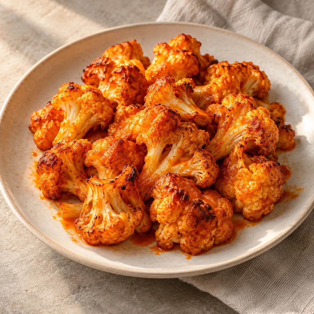 AI-generated serving suggestion for Buffalo cauliflower