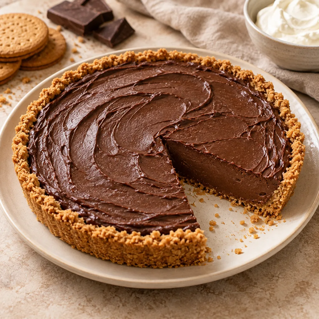 AI-generated serving suggestion for Chocolate refrigerator pie