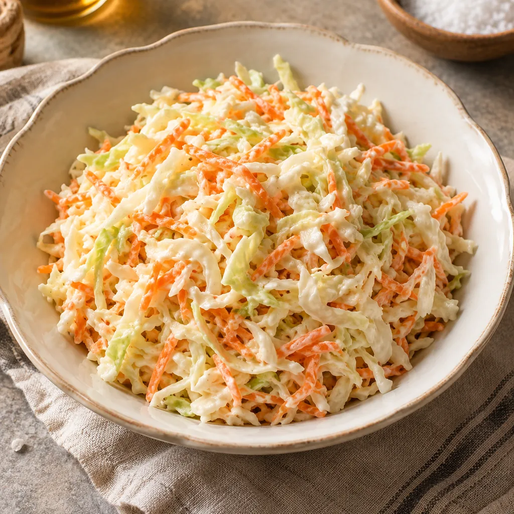 AI-generated serving suggestion for Creamy coleslaw cups