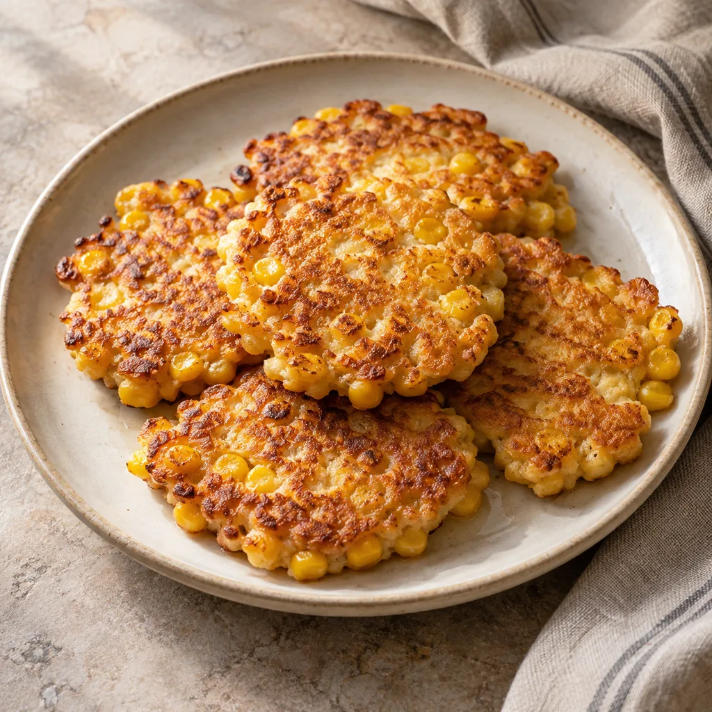 AI-generated serving suggestion for Sweetcorn fritters