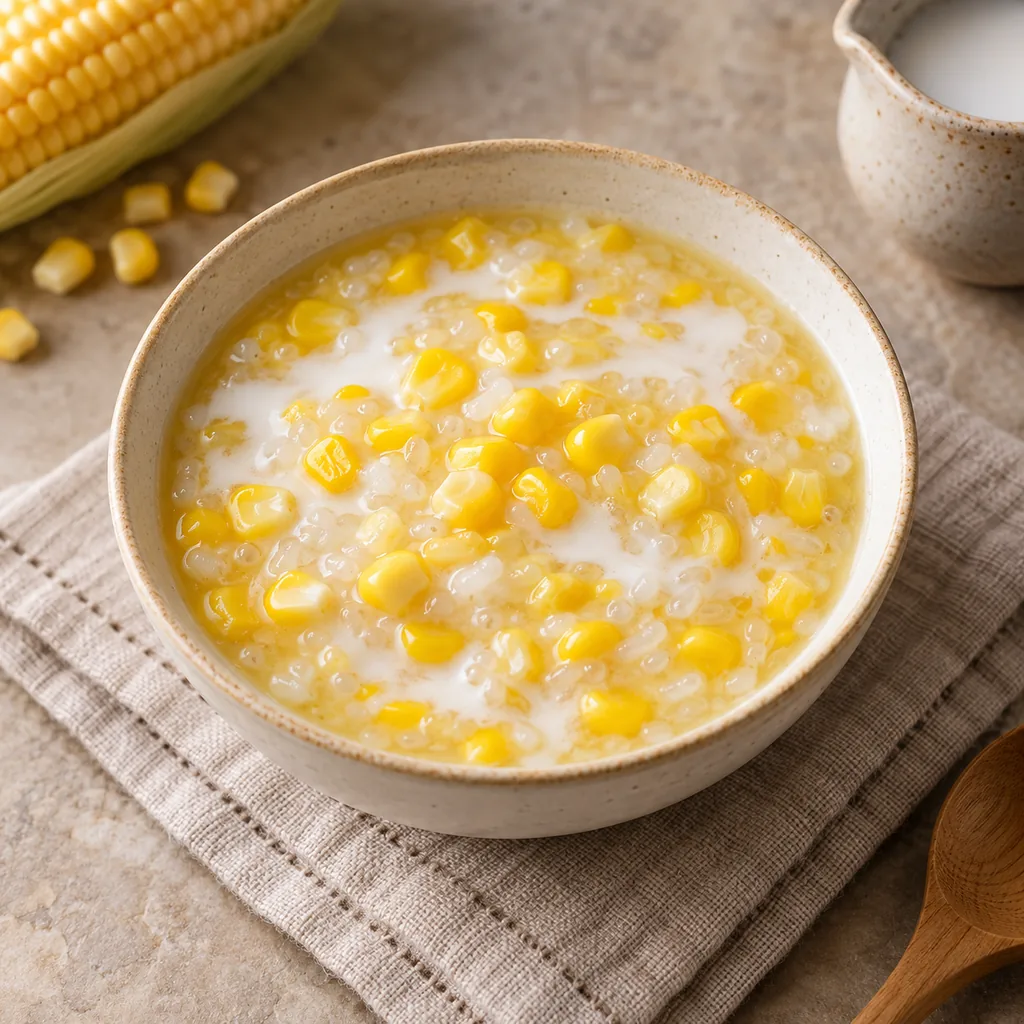 AI-generated serving suggestion for Sweet corn chè